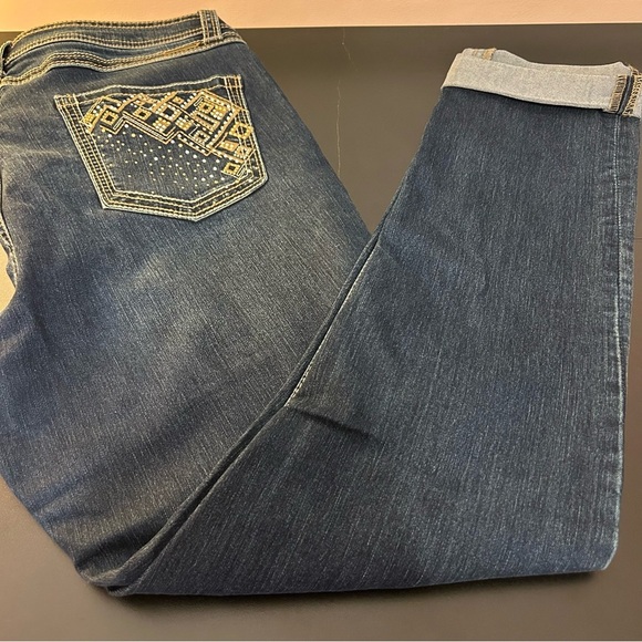 New York & Company Jeans Denim Straight Leg Size 14 Y2K - Picture 2 of 7